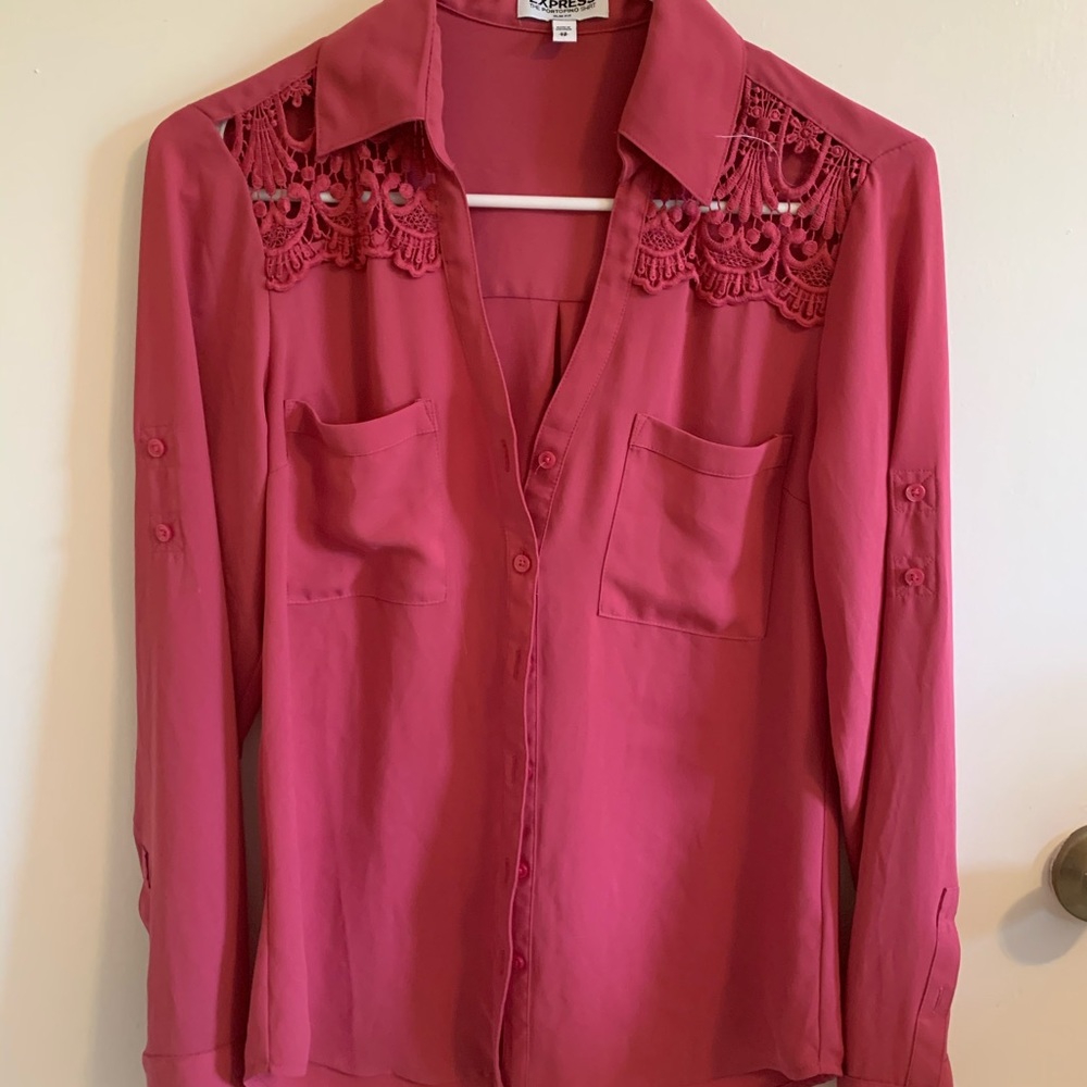 Pink Express Portofino Shirt with Lace